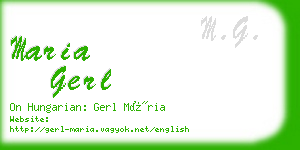 maria gerl business card